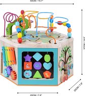 Teamson Kids Houten Activiteit Kubus - 7-in-1 - Baby Speelgoed - Kinderspeelgoed - Educatief Speelgoed