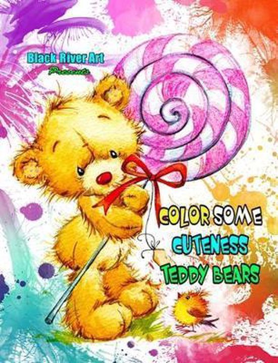 Color Some Cuteness Grayscale Coloring Book Color Some Cuteness Teddy