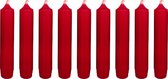 Bougies courtes Cactula - 9 pièces - Rouge Antique - 2,1 x 12 cm - Durée de combustion 5 heures