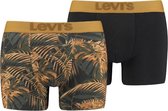 Levi's 2-pack boxershorts brief tropical - geel/goud