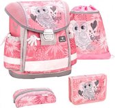 rugzakset Owl junior 19 liter polyester roze 4-delig