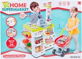 Mega Creative - Supermarkt - Speelgoedwinkel met winkelwagen - 24-delig - met licht en geluid