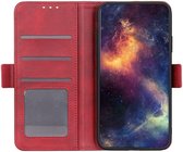 Motorola Moto G60s Hoesje Wallet Kunstleer Book Case Rood