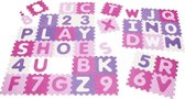 vloerpuzzel junior 30 cm roze foam 36-delig