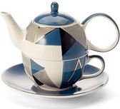 Ensemble de Tea for One une « Caspienne » - théière avec tasse - thé pour une théière - ensemble de théière