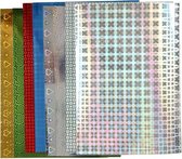 Holografisch papier A4 multicolor 8 stuks