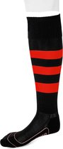 Masita | Kousen Geringd Barça - Sportsokken met goede demping - BLACK/RED - 41-44
