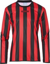 Masita | Sportshirt Barça Lange Mouw Dames & Heren Shirt Licht - Stevig - 100% Polyester - BLACK/RED - XL