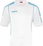 Masita | Sport T-shirt Dames & Heren Korte Mouw - Voetbalshirts Kinderen - Teamline Barça - WHITE/SKY BLUE - S