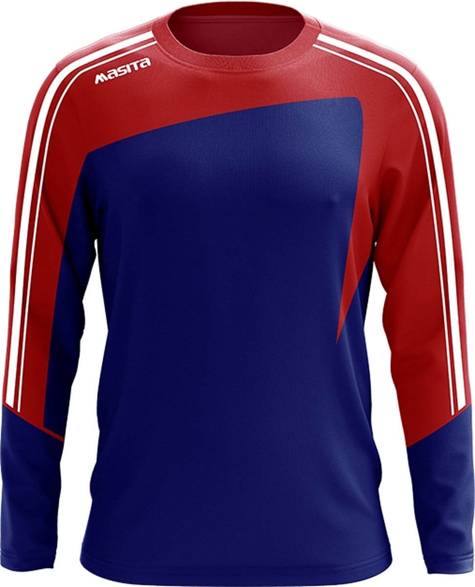 Masita | Forza Sweater - Mouw met Duimgaten - marine-rood - XXXL
