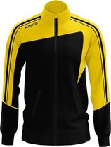 Masita | Zip-Sweater Forza - korte ritssluiting en duimgaten - BLACK/YELLOW - XL
