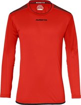 Masita | Sportshirt Sevilla Lange Mouw - Ademend - Vochtregulerend - Licht - Stevig - Rood-Zwart - XXL