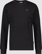 Purewhite -  Heren Regular Fit   Sweater  - Zwart - Maat XXL