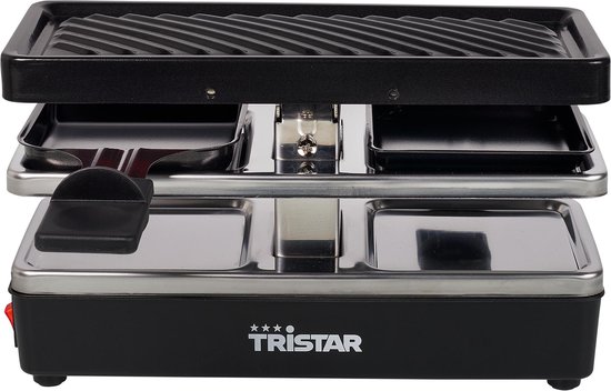 Tristar Gourmetstel RA-2741 - Raclette - Uitbreidbaar en koppelbaar Gourmetset - Set 1 stuk 2 personen - Zwart — afbeelding 5
