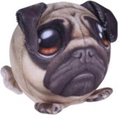 knijpfiguur hond 10 cm polyester/foam bruin