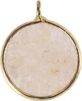 sieradenhanger 1,5 cm rond beige jadesteen