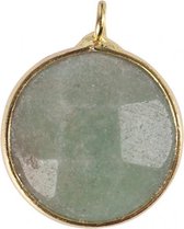 sieradenhanger 1,5 cm rond groene amazoniet