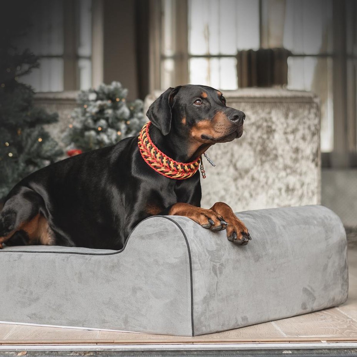 Bully Beds Orthopedisch Hondenbed XL 132x86x18cm Grijs