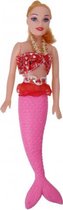 Pop zeemeermin met accessoires 26 cm rood/roze