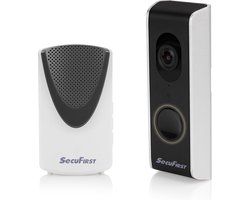 SecuFirst DID701B+ Slimme Video deurbel met camera met draadloze gong Zwart Grijs – 1080P – 128GB opslag