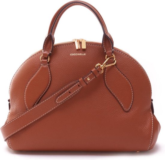 Sac à Main Coccinelle Colette - Cuir Véritable Beige (almond), Neuf Avec étiquettes, Style Classique élégant