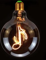 Vintage Gloeilamp – LED-Lamp Muzieknoot – Fitting E27 – Geeft een Warme en Gezellige Sfeer