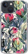 Casetastic Apple iPhone 13 mini Hoesje - Softcover Hoesje met Design - Painted Protea Print