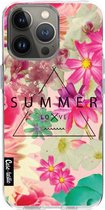 Casetastic Apple iPhone 13 Pro Hoesje - Softcover Hoesje met Design - Summer Love Flowers Print