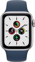 Apple Watch SE 2021 - Smartwatch dames en heren - 40mm - Zilver