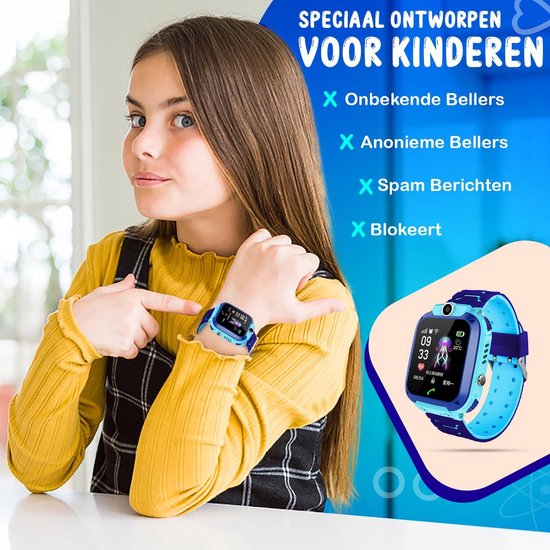 GPS Horloge kind Smartwatch kinderen GPS tracker 4G SOS Functie