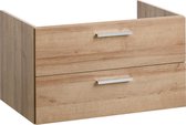 Wastafel Eiken 60 cm - Brechje - Luxe Houten Wastafelmeubel - Wastafelkast Hout Softclose 60 cm - Perfecthomeshop