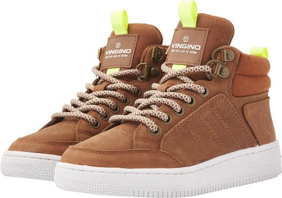 Vingino Dean mid Sneaker - Jongens - Cognac - Maat 27 | bol.com
