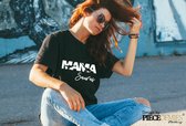 Dames T-Shirt - Mamasaurus Zwart Maat M