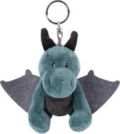 sleutelhanger Ivar draak junior 10 cm polyester blauw