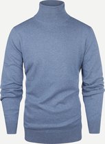 Steppin' Out Herfst/Winter 2021 Trui Cotton Cashmere Coltrui Mannen - Regular Fit - Katoen - Blauw (XXL)