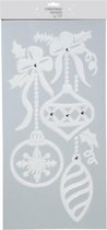 1x stuks velletjes raamstickers rendier 49 cm - Raamversiering/raamdecoratie stickers kerstversiering