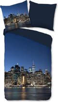 Zachte Dekbedovertrek Eenpersoons New York City | 140x200/220 | Soepel En Kleurecht | Strijkvrij