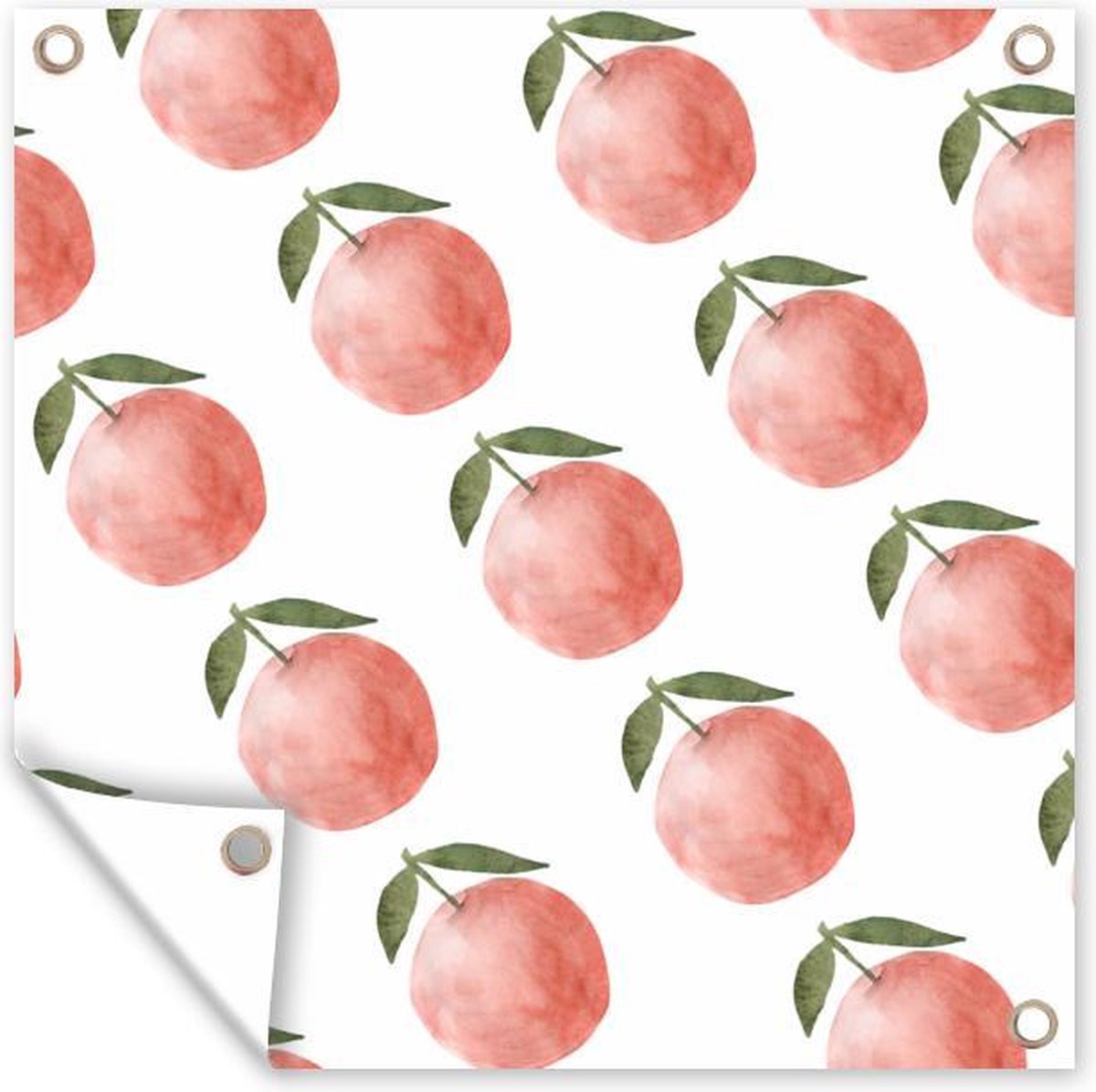 Tuindoek Appels - Waterverf - Patronen - 100x100 cm