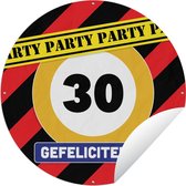 Garden Circle Fête - Anniversaire - 30 Ans - 150x150 cm - Affiche de Jardin Ronde - Extérieur