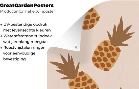 Toile de jardin Summer - Ananas - Fruit - 100x100 cm