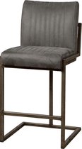 Barkuipstoel - ferro barstool - savannah anthracite - metaal - 50x61x101