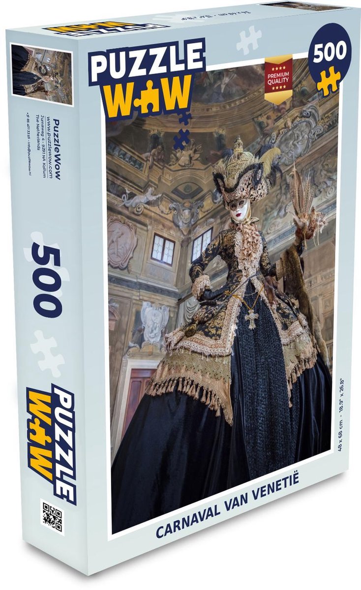 Afbeelding van product PuzzleWow  Puzzel Carnaval - Festival - Venetië - Legpuzzel - Puzzel 500 stukjes