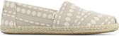 Toms Vrouwen Canvas   Espadrilles / Damesschoenen   -  Alpargata Geo - Beige - maat 37.5