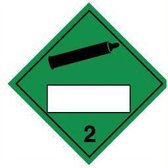 Beschrijfbare ADR klasse 2.2 sticker niet brandbaar gas 300 x 300 mm