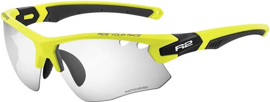R2 - Crown Cycling Glasses - Lunettes de soleil de Sport - Jaune / Zwart