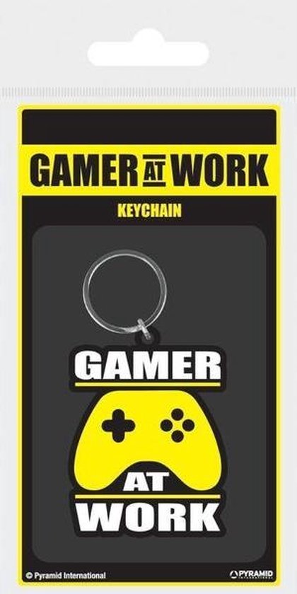 Gamer At Work Joypad - Rubberen Sleutelhanger