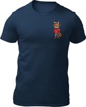 MOB - Teddy The Gangster - Mafia - Heren T-Shirt - Getailleerd - Katoen - Ronde Hals