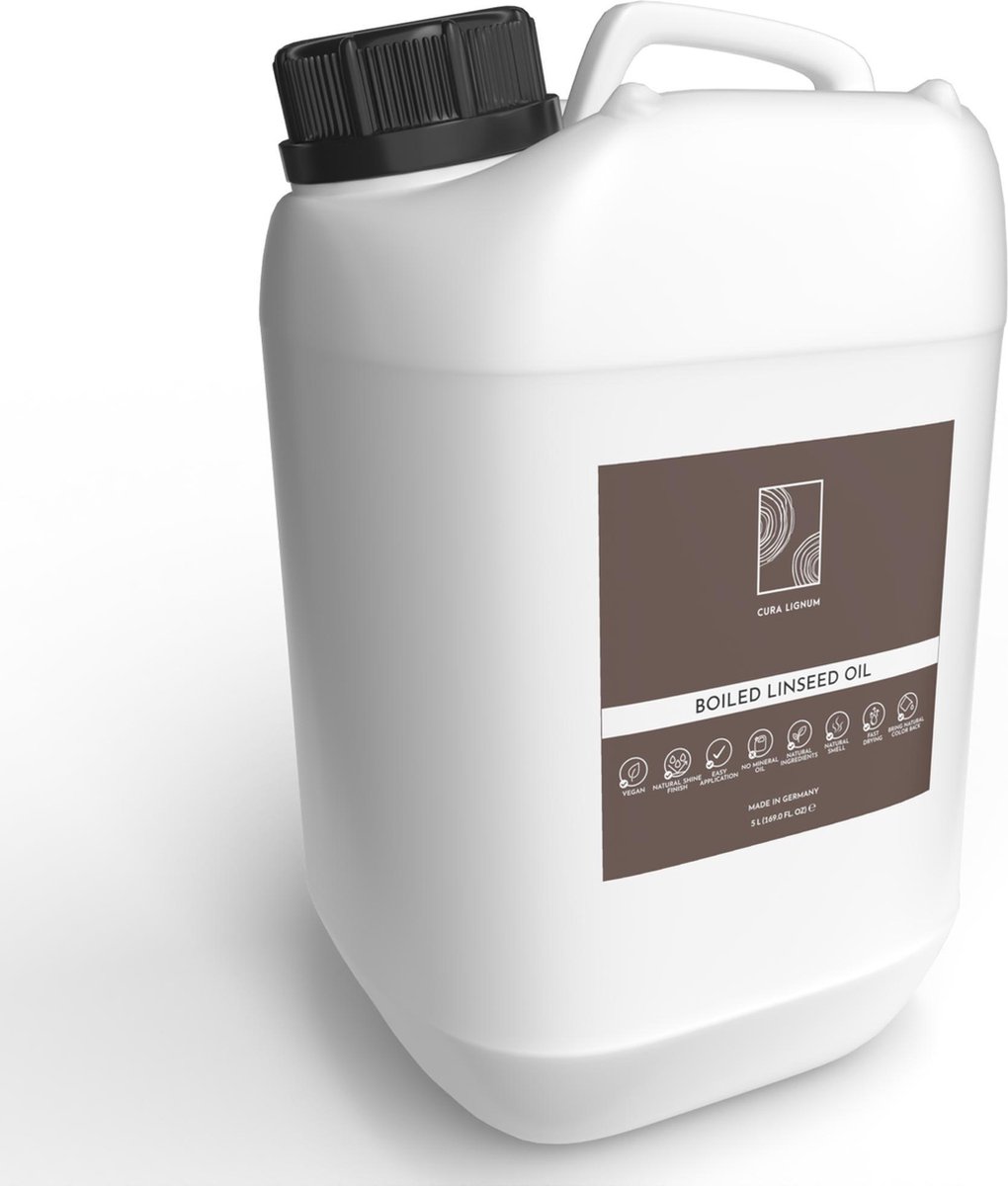 Cura Lignum Houtolie Boiled Linseed Oil Gekookte Lijnzaadolie voor Hout Met...