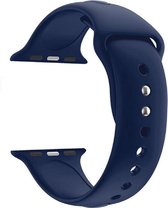 Geschikt voor Apple Watch Bandje - Apple watch bandjes - Siliconen - Donkerblauw - 42/44mm
