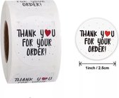 Without Lemons Sluitsticker 500st Thank You Your Order Wit Dots (2.5CM)|Sluitzegel | Bedankje | Envelop | Bedankt | Online Webshop |Small Business | Envelop |Traktatie zakje | Cadeau | Gift |Cadeauzakje |Online Webshop| Chique inpakken| Feest|